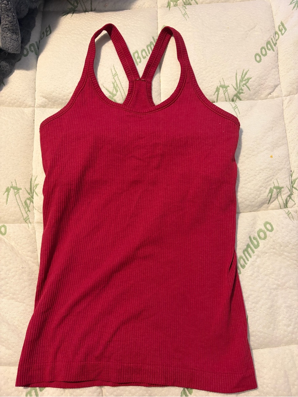 Red Lululemon ebb to street tank